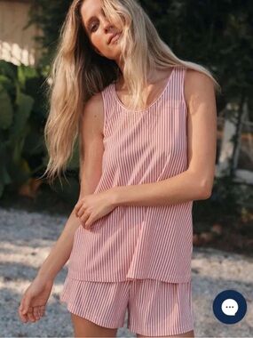 Lake Striped Winterberry Sleep Tank - Women's Intimates